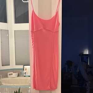 Elegant Coral Slip Dress